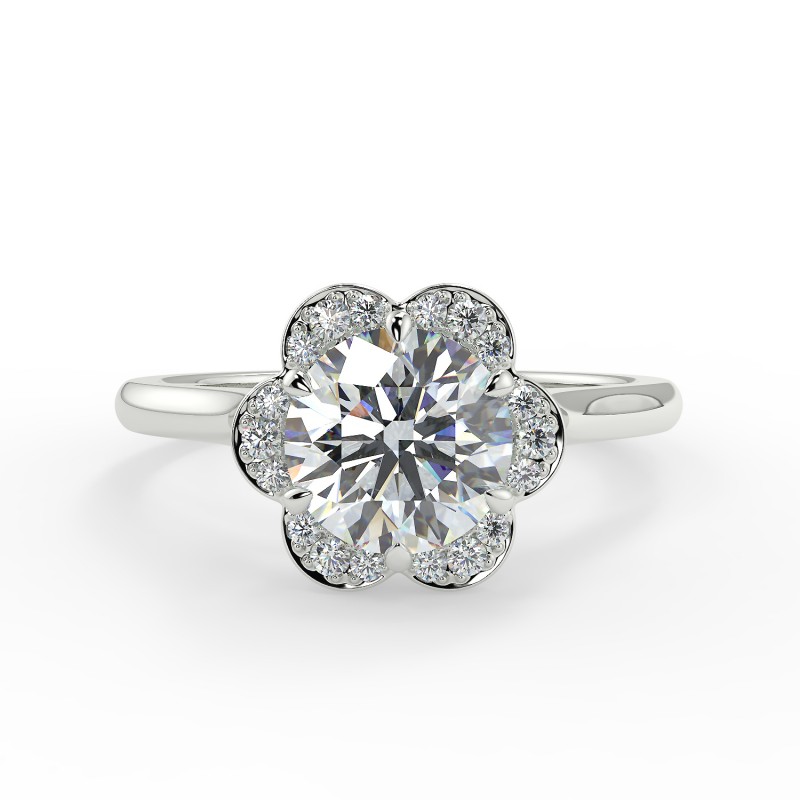 Flora Rond - Or blanc category