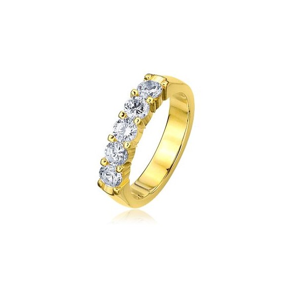 Demi - Alliance 5 Diamants 2 Griffes 0.50 carat category