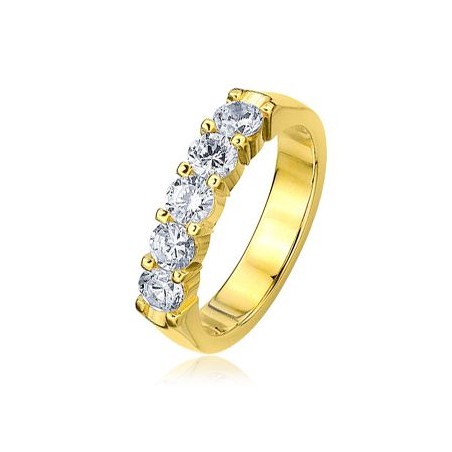 Demi - Alliance 5 Diamants 2 Griffes 0.50 carat category