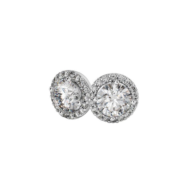 Puces Diamants Halo - 0,80 carat category