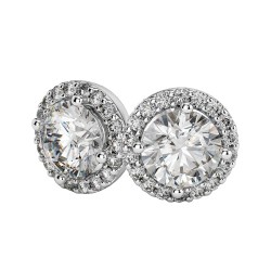 Puces Diamants Halo - 1,50 carat category