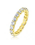 Alliance Eternity Barrette Or Jaune - Diamants tour complet