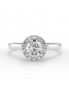 Lucia or blanc - Bague de fiançailles diamant - MonDiamant