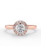 Lucia or rose - Bague de fiançailles diamant - MonDiamant