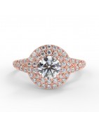 Olivia or rose - Bague de fiançailles diamant - MonDiamant