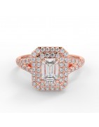 Clara or rose - Bague de fiançailles diamant - MonDiamant