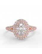 Sabrina Or rose - Bague de fiançailles diamant - MonDiamant