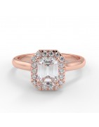 Zara Or rose - Bague de fiançailles diamant - MonDiamant