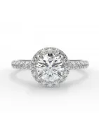 Chloé or blanc - Bague de fiançailles diamant - MonDiamant