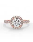 Chloé or rose - Bague de fiançailles diamant - MonDiamant
