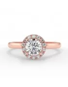 Lucia or rose - Bague de fiançailles diamant - MonDiamant