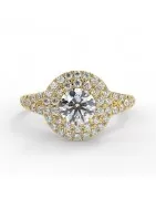 Olivia or jaune - Bague de fiançailles diamant - MonDiamant