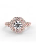 Olivia or rose - Bague de fiançailles diamant - MonDiamant