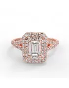 Clara or rose - Bague de fiançailles diamant - MonDiamant