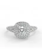 Eva Or blanc - Bague de fiançailles diamant - MonDiamant