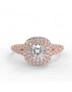 Eva Or rose - Bague de fiançailles diamant - MonDiamant