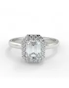 Zara Or blanc - Bague de fiançailles diamant - MonDiamant