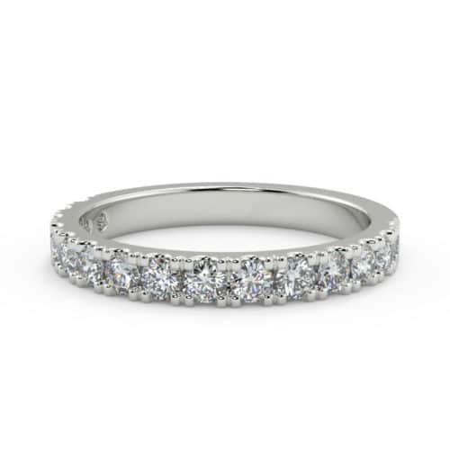 Alliance femme demi diamant