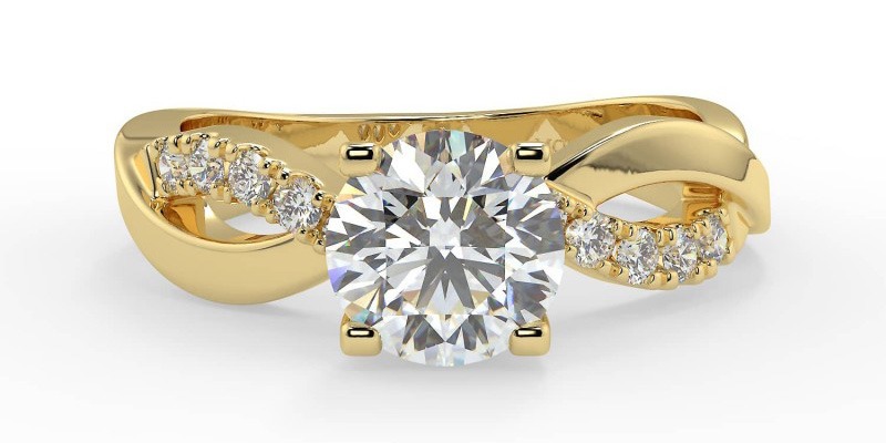 solitaire diamant epaulé