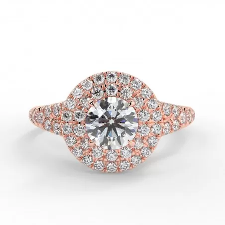 Olivia - Diamant 0.50 carat - Or rose