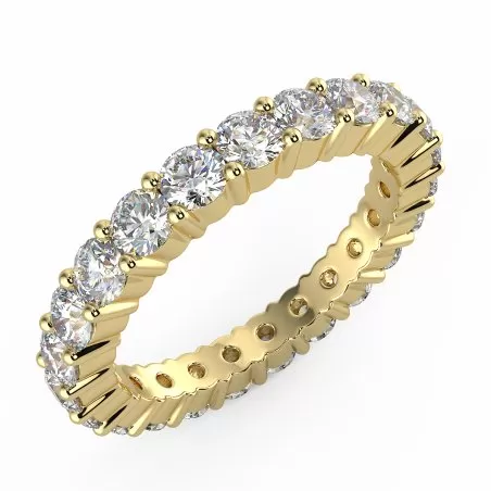 Eternity 2 Griffes 1.50 carats - Or jaune